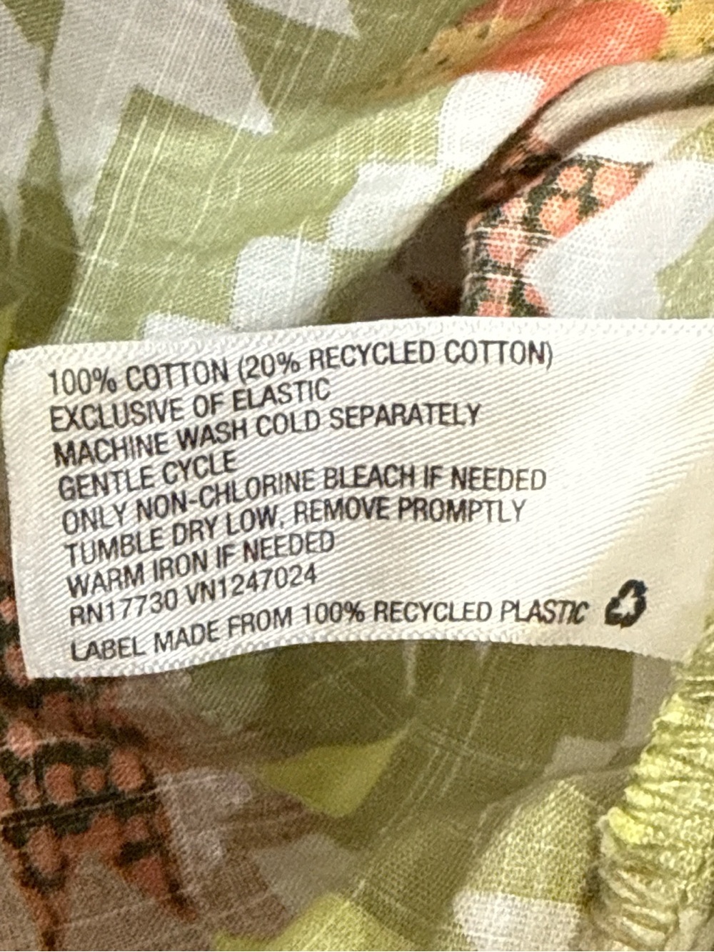 Universal Thread Olive Floral Print Midi Dress with Orange & White Accents - Picture 6 of 8